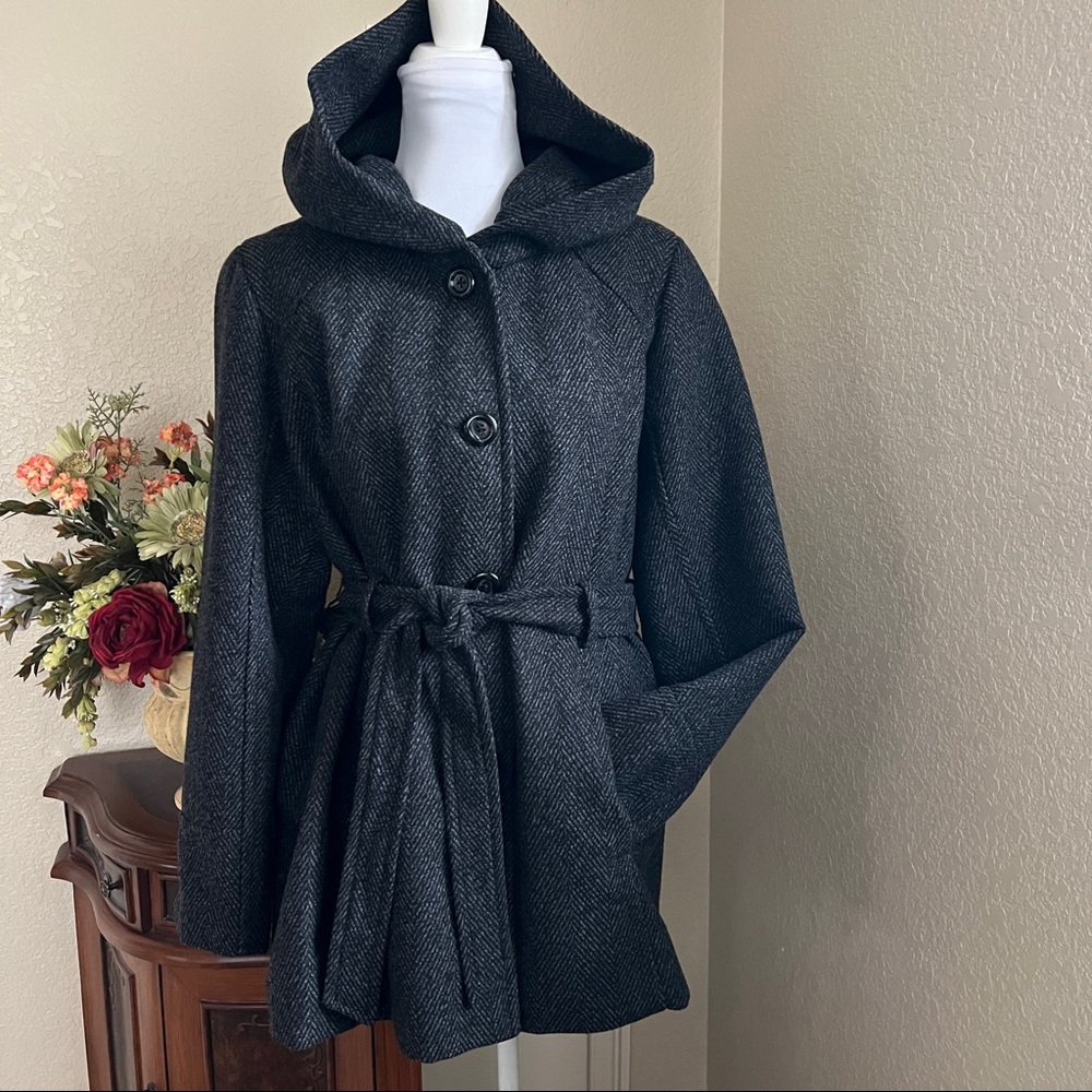 Croft&barrow Warm Hooded Pea Coat - Picture 3 of 12